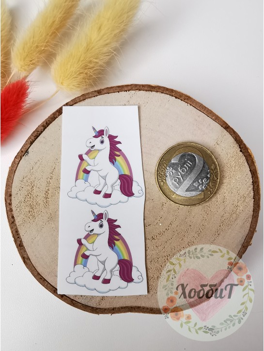 Термонаклейки цветные для бантиков №80, 1 пара